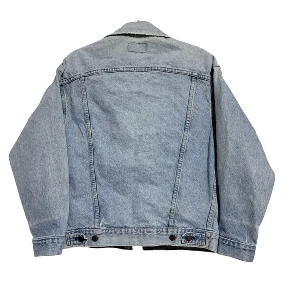 Levis S Vintage Denim Jacket Light Wash 100% Cotton Made In USA 1978 - Picture 2 of 13
